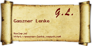 Gaszner Lenke névjegykártya